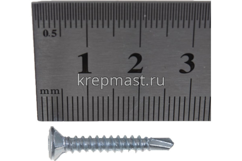 Саморез оконный сверло белый цинк 3,9х25 (Китай)