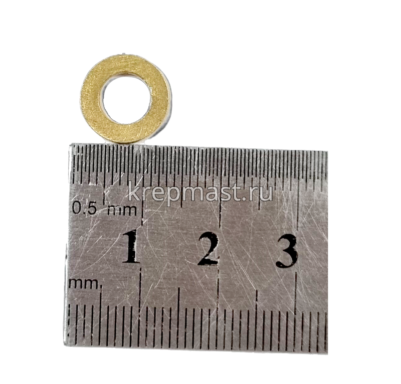 Шайба узкая 6 DIN 125 латунь