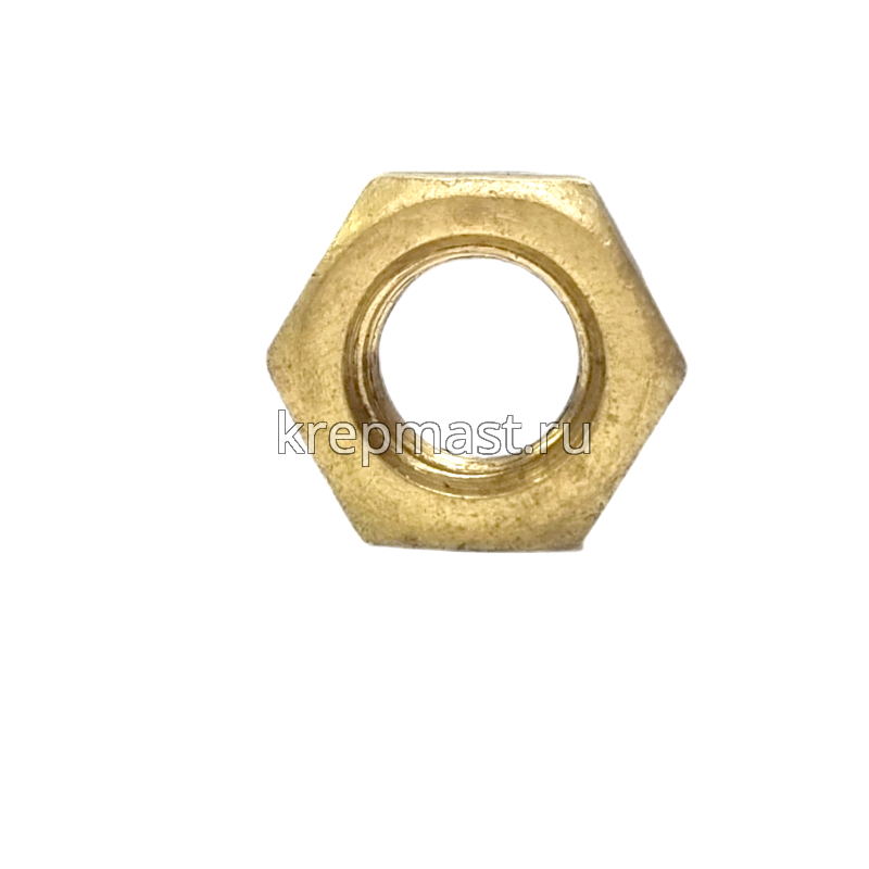 Гайка 6-гр. М 8 (1,25) латунь DIN 934