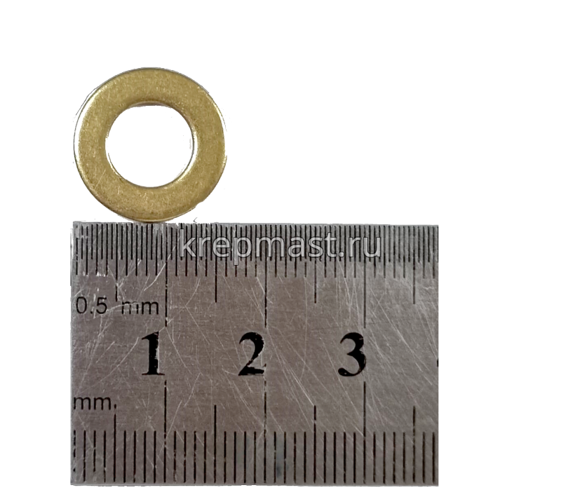 Шайба узкая 8 DIN 125 латунь