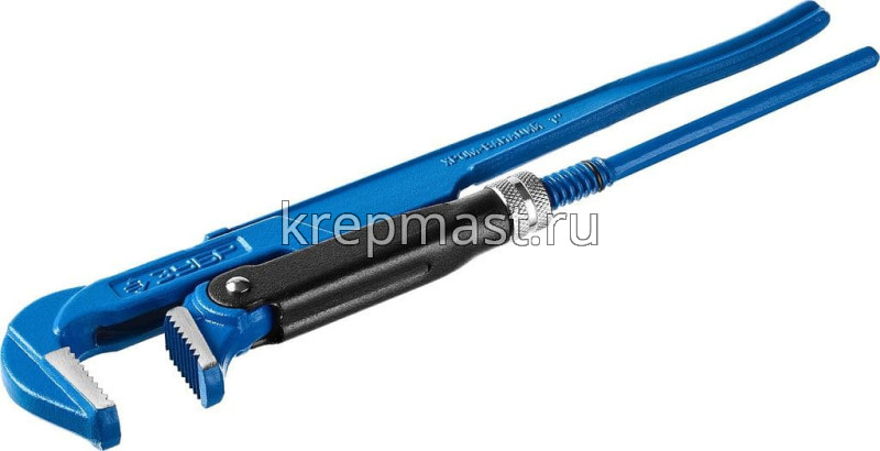 Ключ трубный рычажный ЗУБР прямые губки №2, 1,5"