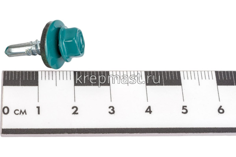 Саморез д/кровли краш. 5,5х19 RAL 5021