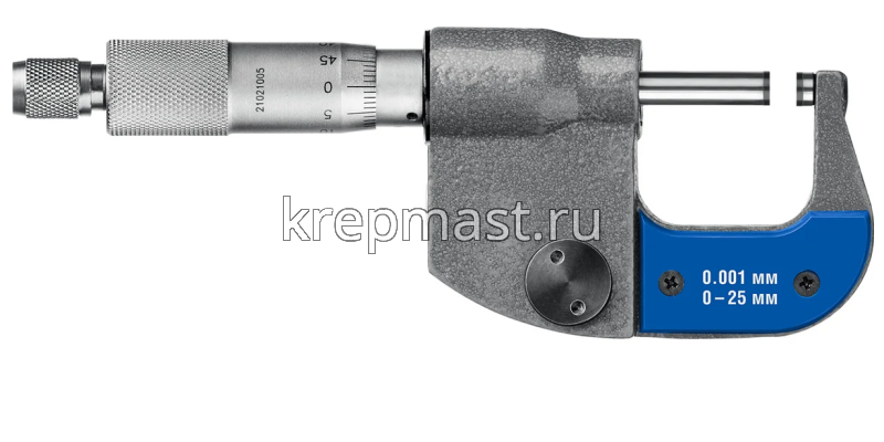 Микрометр Зубр "ЭКСПРЕСС" глад.мех. МК 25, диапазон 0-25мм шаг 0,01мм