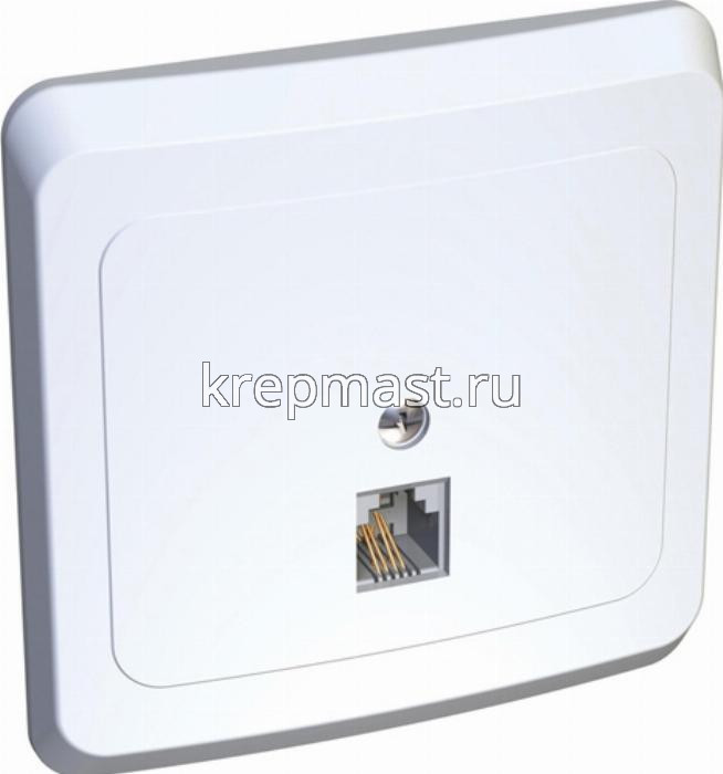 Розетка телефонная СП Этюд 001В белая