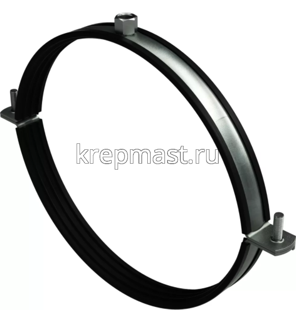 Хомут с гайкой для воздуховодов(с/резинкой)- 180мм