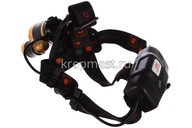 Фонарь ULTRAFLASH налобный аккум. золото/черный 3LED