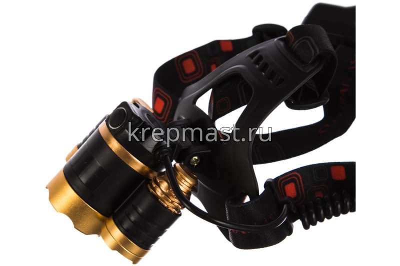 Фонарь ULTRAFLASH налобный аккум. золото/черный 3LED