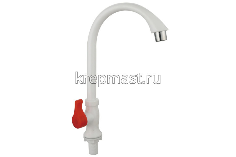 Смеситель д/кухни РL 3-269F-1 высокопрочный пластик БЕЛЫЙ