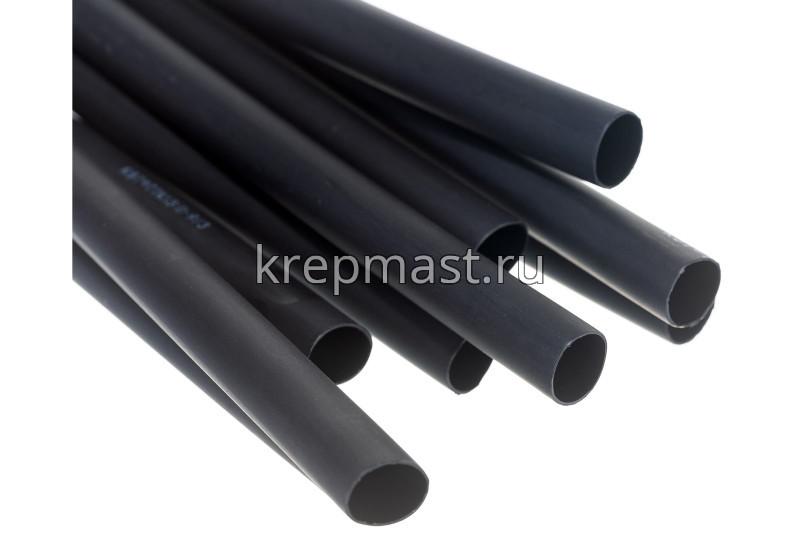 Трубка термоус. 9/3 клеевая черная