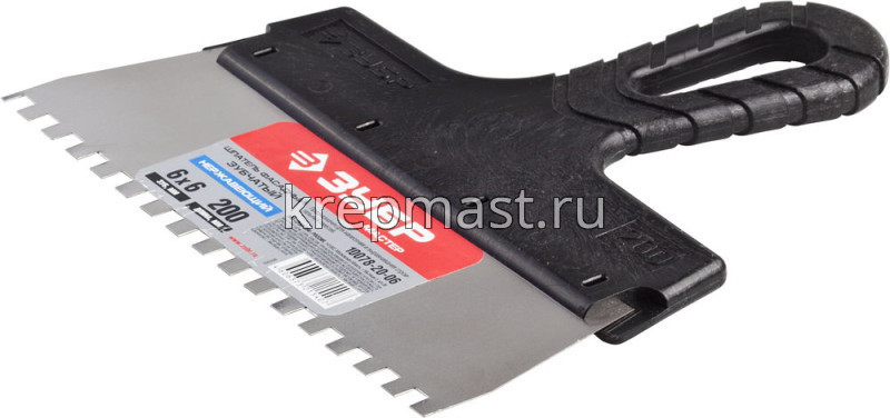 Шпатель 200мм ЗУБЧАТЫЙ 6 х 6мм ЗУБР / STAYER MASTER