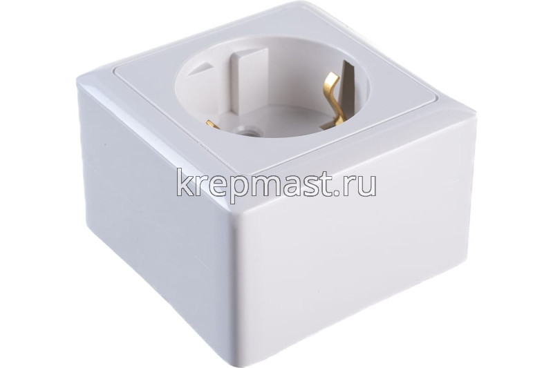 Розетка РА 16-133-б ОП белая с/з 1-ая