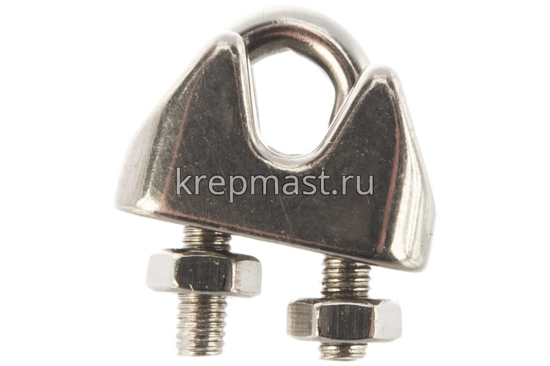 Зажим д/троса М 3 с гайками нерж. А 4