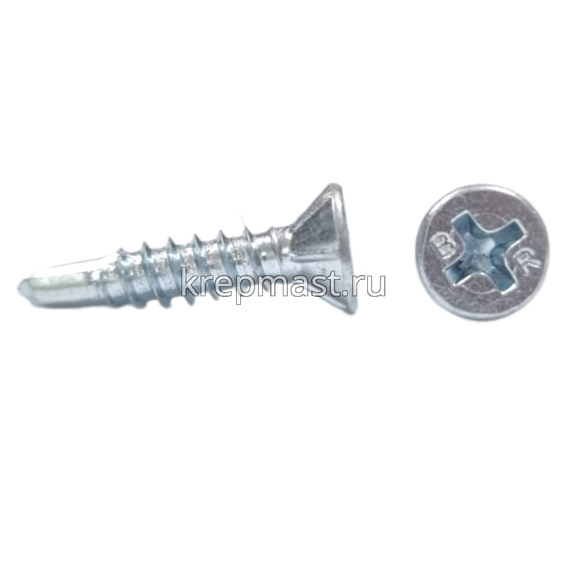 Саморез оконный сверло белый цинк 3,9х19 усиленный