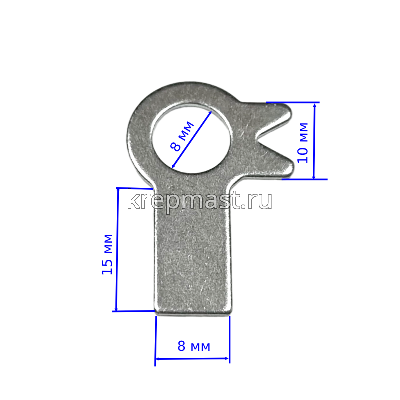 Шайба стопорная ф. 8 ГОСТ 13463 оц. с 2-я лапками