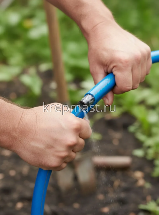 Шланг 1/2 х 25м TPE поливочный армированный (синий с желтой полоской)
