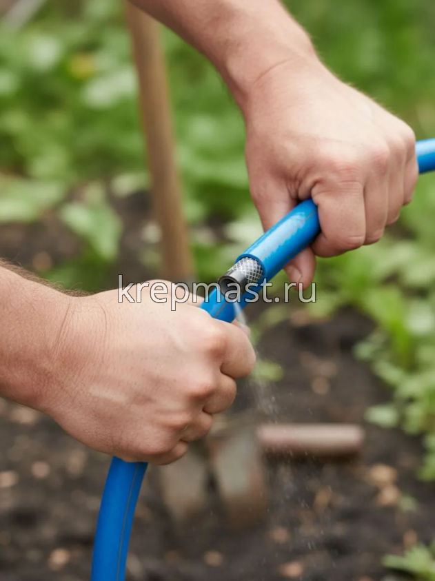 Шланг 3/4 х 50м TPE поливочный армированный (синий с желтой полоской)