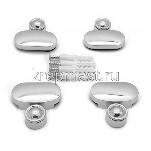 Зеркалодержатель 159 (хром) Soller (комплект 4шт)