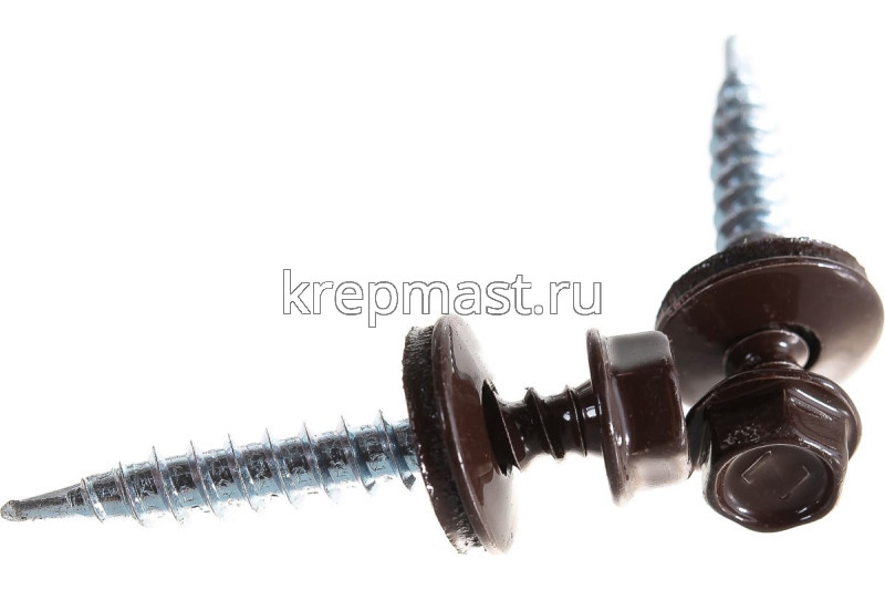 Саморез д/кровли краш. 4,8х35(38) RAL 8017/RR32