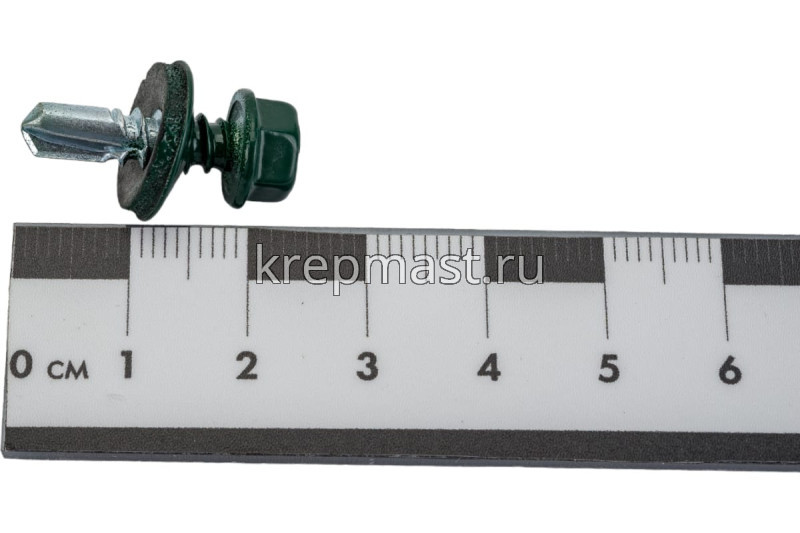 Саморез д/кровли краш. 5,5х19 RAL 6005