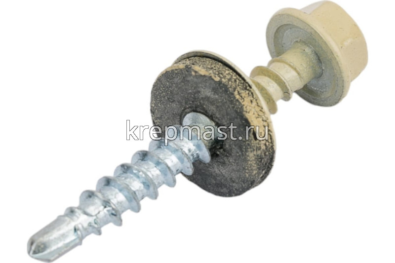 Саморез д/кровли краш. 4,8х35(38) RAL 1014