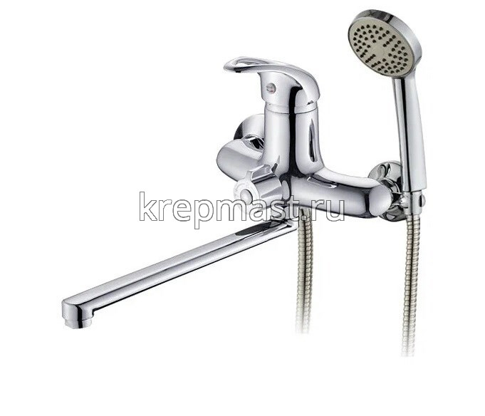 Смеситель д/ванны S25105-30F с плоским длинным изливом