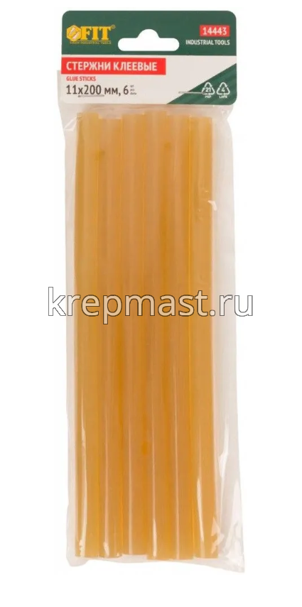 Клеевые стержни FIT диаметр 11х200 (6шт) желтые****