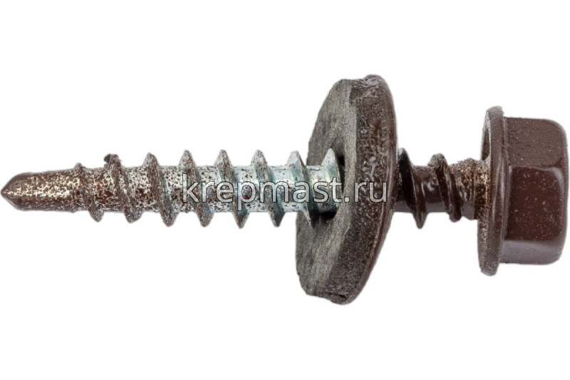 Саморез д/кровли краш. 4,8х29 RAL 8017/RR32