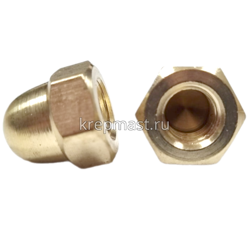 Гайка колпачковая М 8 DIN 1587 латунь