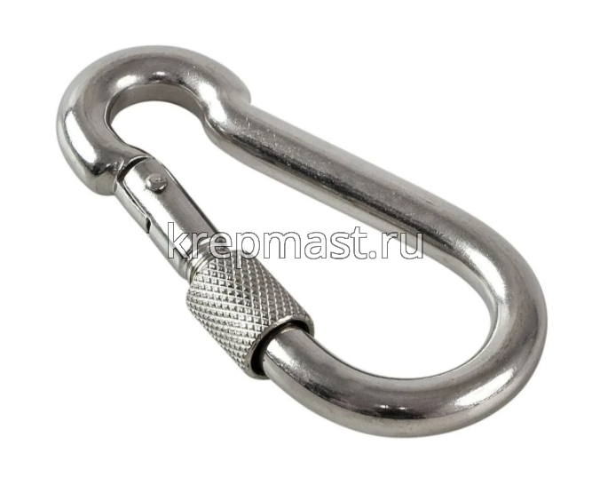 Карабин пожарный с гайкой 4мм DIN 5299D