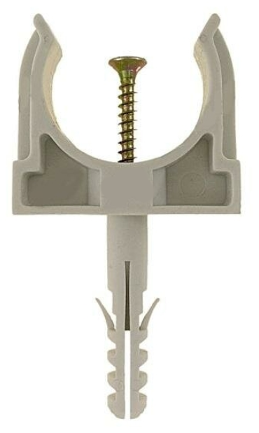 Зажим для труб пластм. с дюб-гв. 40мм (по 2шт)