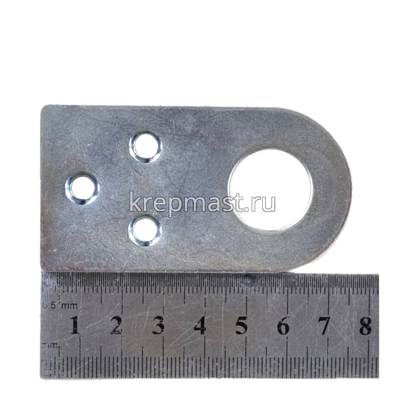 Проушина прямая 40х 75мм цинк