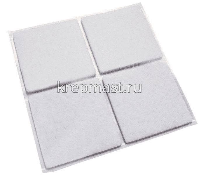 Протекторы войлочные самоклеящиеся (квадрат) 4шт/уп (46х46мм)