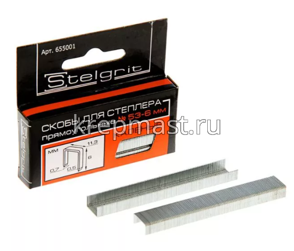 Скобы МЕБЕЛЬНЫЕ д/степл. тип 53 6мм (в уп 1000шт)