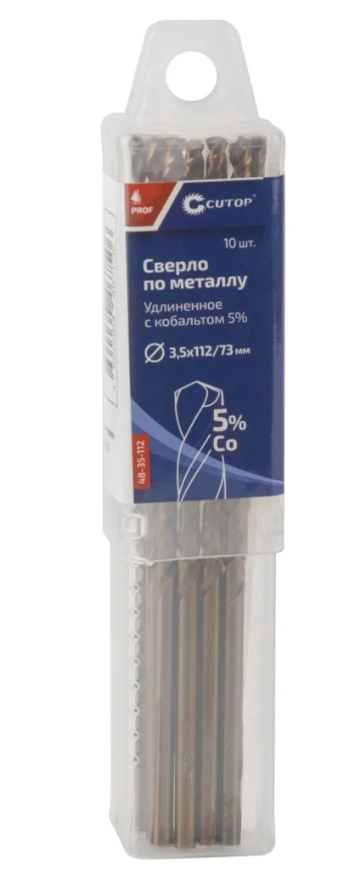 Cверло по металлу КОБАЛЬТ Long 3,5х 112мм