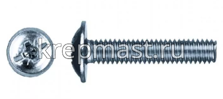 Винт стяжки межсекц. 6х25 DIN 967 оц.(п/сф,п/ш)