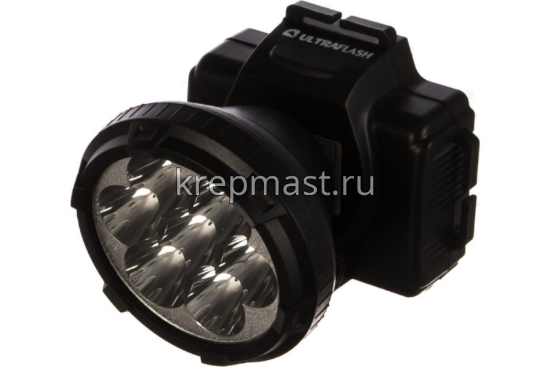 Фонарь ULTRAFLASH налобный аккум. черный 7LED