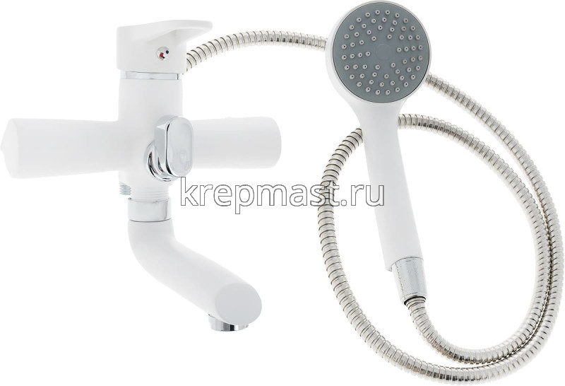 Смеситель д/ванны SL 77W-009E с коротким изливом (белый)