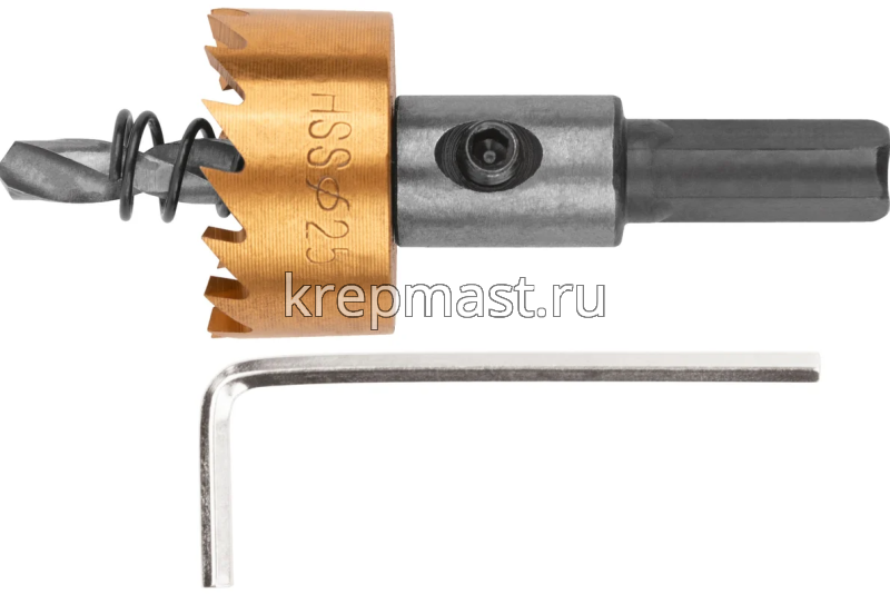 Коронка кольцевая по металлу, HSS сталь, титановое покрытие 25 мм FIT