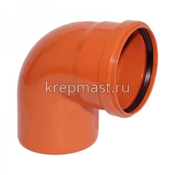 Уголок D 110*90 для канализации НАРУЖНЫЙ РЫЖИЙ