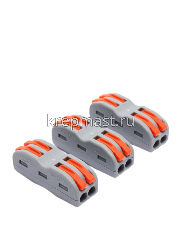 Клемма 2-х ПРОХОДНАЯ WAGO СК-412 оранжевые