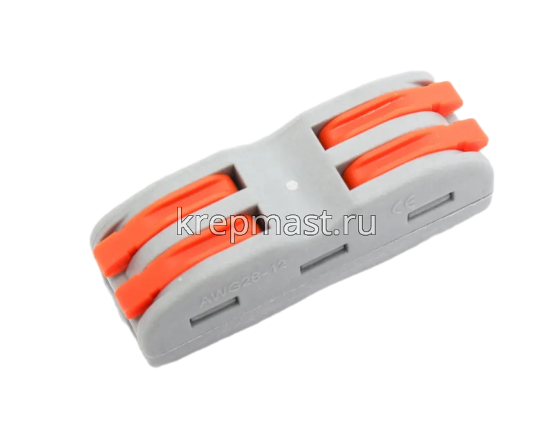 Клемма 2-х ПРОХОДНАЯ WAGO СК-412 оранжевые