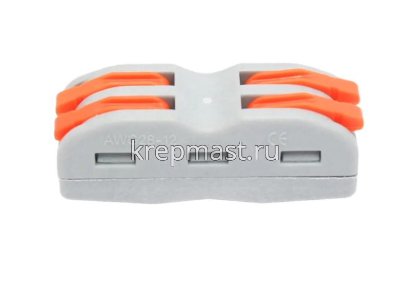 Клемма 2-х ПРОХОДНАЯ WAGO СК-412 оранжевые