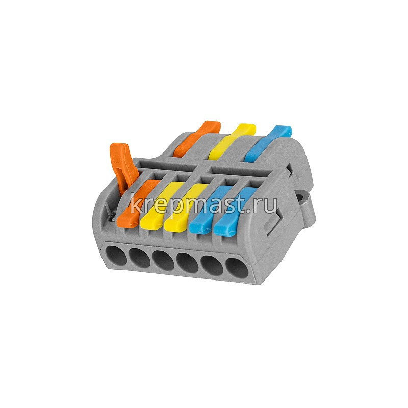 Клемма 3/6 разветвительная WAGO СКР-436 оранжевые