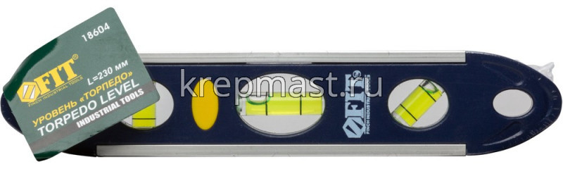 Уровень FIT торпедо пластиковый 230мм с магнитом